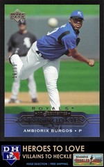 2005 Upper Deck Gold #/99 Ambiorix Burgos #433 Kansas City Royals SN,RC