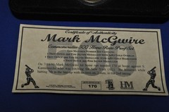 Mark McGwire Highland Mint .999 Fine Silver 24K Gold Baseball Coin set of 3 COA