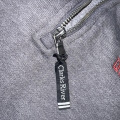 Embroidered Boston University Terriers Logo Zip-up Sweatshirt XXS Gray NCAA NWD