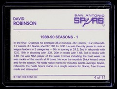 1990-91 Star David Robinson #4 David Robinson BK63