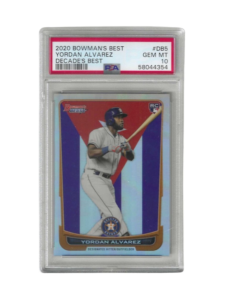 2020 Bowman’s Best Decade’s Best Yordan Alvarez #DB5 Rookie PSA 10