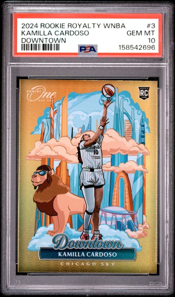 Kamilla Cardoso, RC Downtown SSP, 2024 Rookie Royalty WNBA #3, PSA 10 GEM MINT