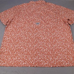 Columbia Texas Longhorns Shirt Mens 2XL Orange NCAA Football AOP Geometric Tech