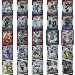 2025 Panini 25 Card Lot, Red, White, and Blue-Red/Green Flash-Silver-White Disco