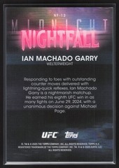 2025 Topps Midnight UFC Ian Machado Garry #NF-13 Nightfall Moon Beam