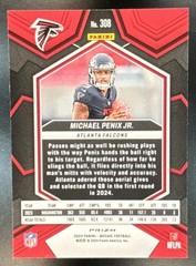 2024 Panini Mosaic Michael Penix Jr. Silver Prizm #308 RC Atlanta Falcons