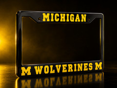 Michigan Wolverines License Plate Frame Cover – Black – EliteAuto3K