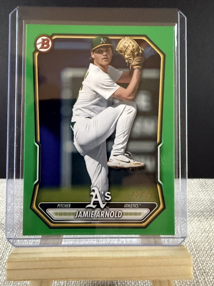2026 Bowman Jamie Arnold #BP-112 Green /99 Athletics Color Match