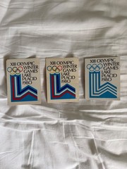 92 authentic Vintage 1980 Lake Placid Winter Olympics Decal Stickers