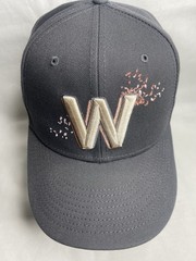 Washington Nationals Cherry Blossom New Era OnField Hat Size 7 5/8 Gray Pink Cap