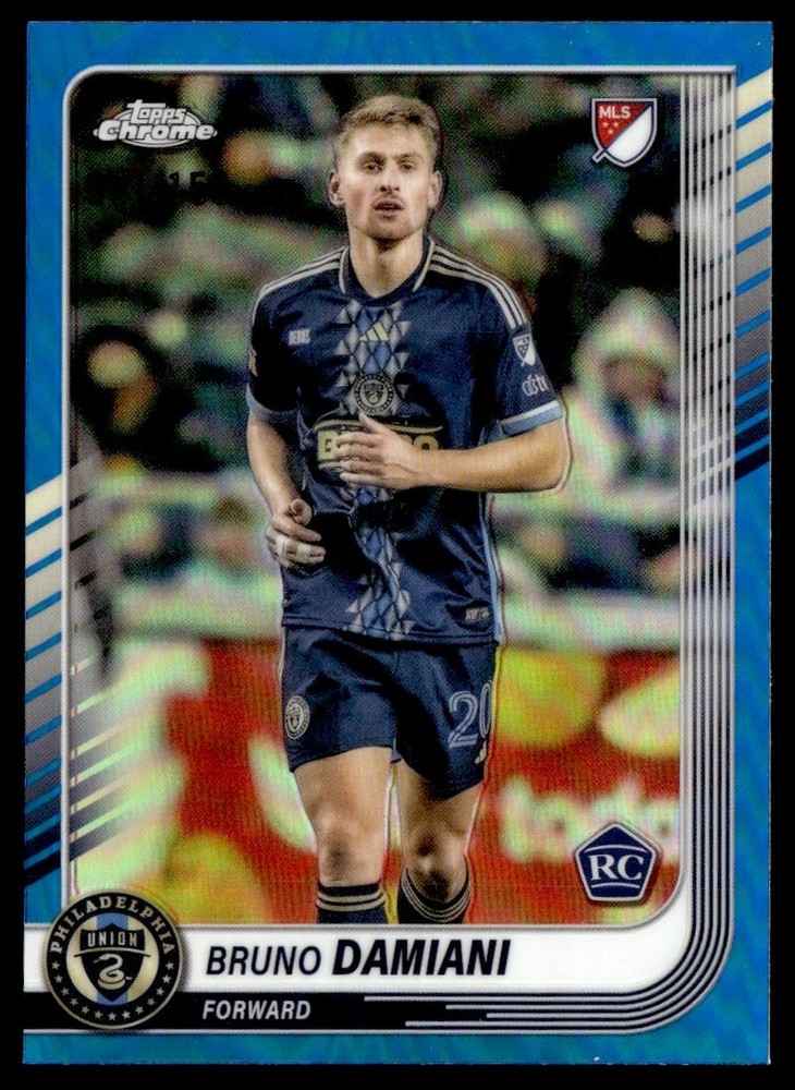 2025 Topps Chrome MLS Blue Refractor Bruno Damiani RC 071/150 #156