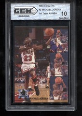 Michael Jordan 1993-94 Fleer Ultra #2 1st Team All-NBA Chicago Bulls GEM MINT 10
