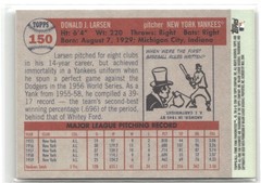 2004 TOPPS ALL-TIME FAN FAVORITES #150 DON LARSEN NEW YORK YANKEES