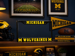 Michigan Wolverines License Plate Frame Cover – Black – EliteAuto3K
