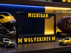 Michigan Wolverines License Plate Frame Cover – Black – EliteAuto3K