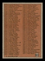 1972 Topps Baseball #604 6th Series Checklist (657-787) NM *d14