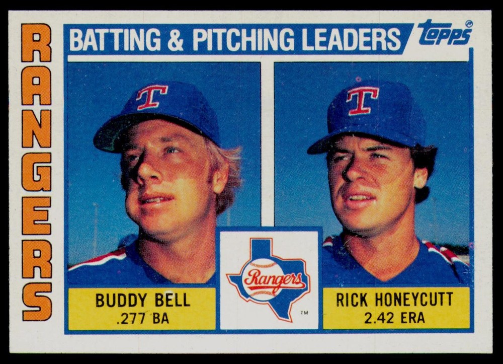 1984 Topps #37 Rangers Leaders / Checklist (Buddy Bell / Rick Honeycutt)