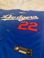 Clayton Kershaw Los Angeles Dodgers #22 Adult M L XL 2XL White Blue Jersey