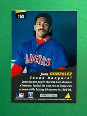 1996 Pinnacle Series 1 Baseball #163 Juan Gonzalez The Naturals