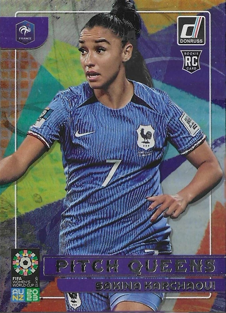 2023 Donruss FIFA Women&rsquo;s World Cup Pitch Queens Sakina Karchaoui #10 Rookie RC