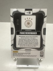 2026 Prizm FIFA World Cup World Cup Blue 10/40 #63 Franz Beckenbauer Germany