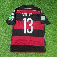 adidas 2014 WC Germany Thomas Müller Away Kit #13 Red and Black | Size M