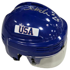 Buzz Schneider Autographed Royal Blue Mini Helmet Team USA Miracle On Ice