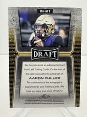 2020 Leaf Draft Autographs Aaron Fuller Auto Washington Huskies #BA-AF1