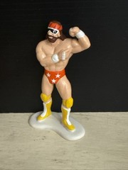 6 Vintage WWE Wrestler PVC Figurines by Applause – Hulk Hogan, Macho Man, Andre,
