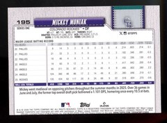 2026 Topps SERIES 1 CODY CLEMENS WRONG BACK MICKEY MONIAK ERROR RARE MISCUT