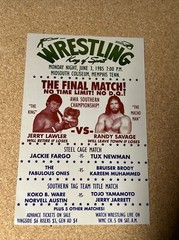 1985 Memphis Wrestling Promo Poster Jerry Lawler Randy Macho Man Savage