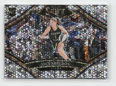 2024 Panini Select WNBA #25 Jacy Sheldon Snapshots Prizms RC White Disco #/75