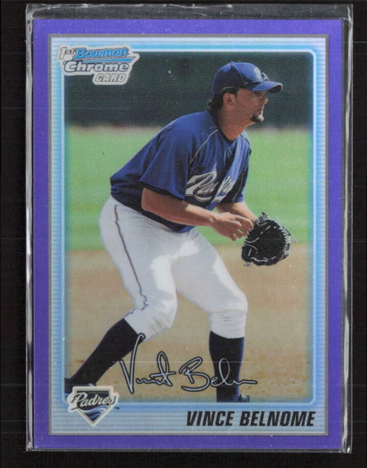 2010 Bowman Chrome #BCP150 Vince Belnome Purple Refractors #/899 Padres