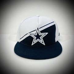 New$50 DALLAS COWBOYS SNAPBACK HAT White Navy Blue Stsr Flat Bill Ultra-Game NWT