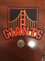 SF San Francisco Giants Vintage Embroidered Iron On Patch 4.5&Prime; X 3.5&Prime;