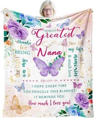 Christmas Nana Gifts, Gifts for Birthday Throw Blanket 60&Prime; 60 X 50,
