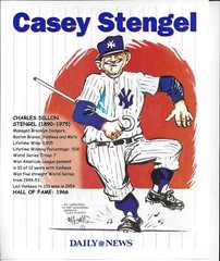 Casey Stengel 2004 Daily News 2 sided Photo 2004 Bill Gallo Cartoon