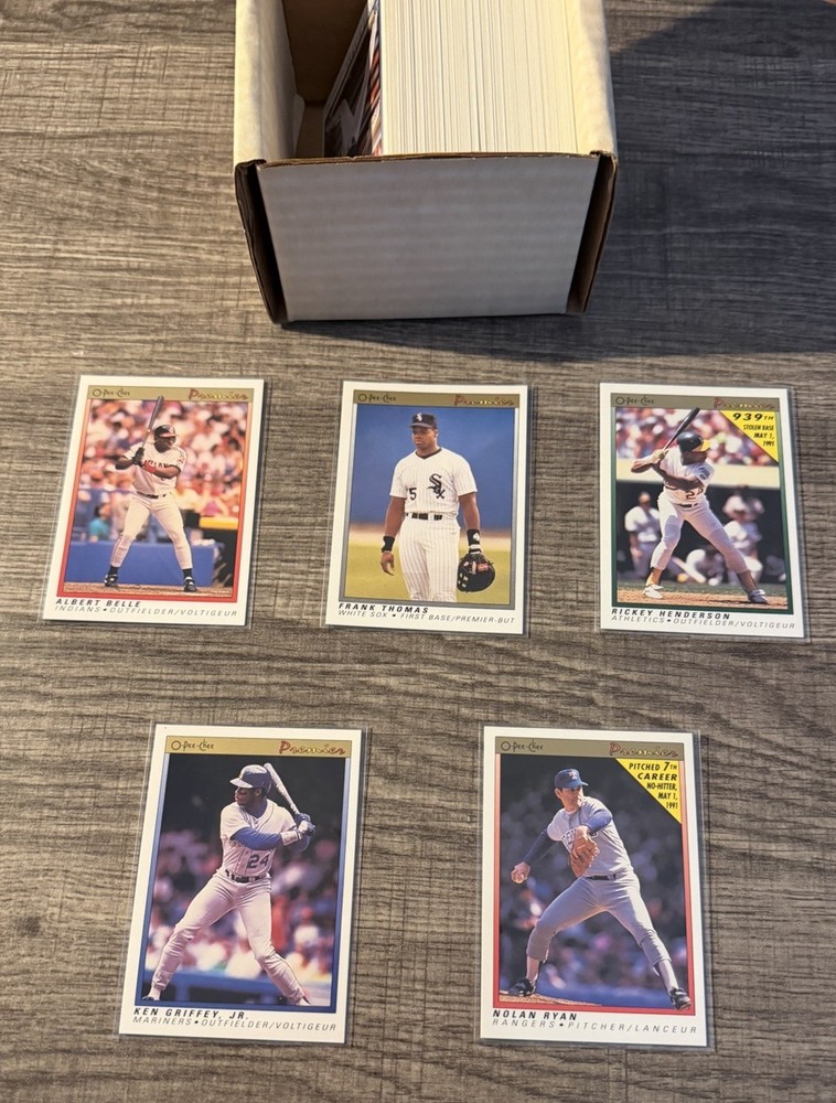 1990-91 O-Pee-Chee Premier Baseball Complete Set Canadian Bilingual OPC