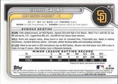 Ethan Salas 72/200 2024 Bowman Draft Chrome Speckle Refractor #BDC-140 San Diego