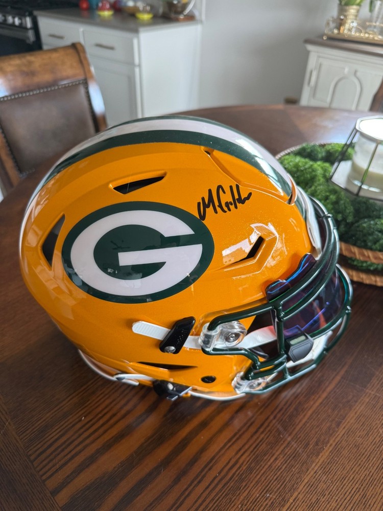 Matthew Golden Signed Packers Full Size SpeedFlex Helmet Fanatics Cert