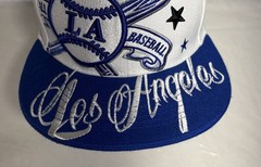 Los Angeles Dodgers Baseball SnapBack LA Logo W Palm Tree & Script Blue & White