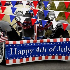 Red White and Blue Pennant Banner Flags String