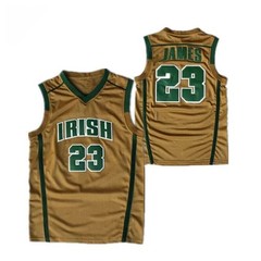 Throwback L James #23 High School Basketball Jerseys Men Stitched Name Number