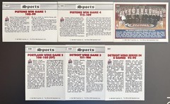 1990-91 NBA Hoops Detroit Pistons World Champions #337-#342