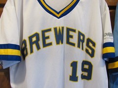 3 Molitor Yount Cooper 1980s look Milwaukee Brewers SGA 3 Jersey LOT adult XL