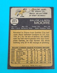 1973 Topps #211 Balor Moore Montreal Expos BASEBALL Card 3B