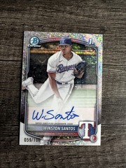WINSTON SANTOS 2025 Bowman Chrome 1st Auto Mini Diamond /100 CPA-WS Rangers