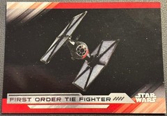 2017 Star Wars The Last Jedi Series One RED First Order Tie Fighter #69 Card!