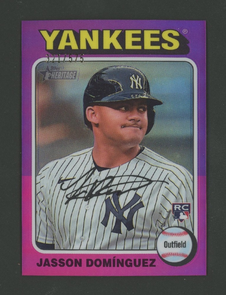 2024 Topps Heritage #399 Jasson Dominguez Chrome Refractor /575