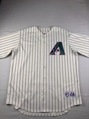 Vintage Majestic Arizona Diamondbacks Sandy Alomar #2 Jersey Size XL Pinstripe